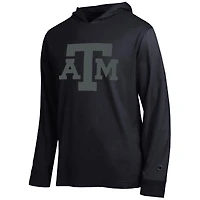 Men's Champion  Black Texas A&M Aggies Tonal All-Star Long Sleeve Hooded T-Shirt