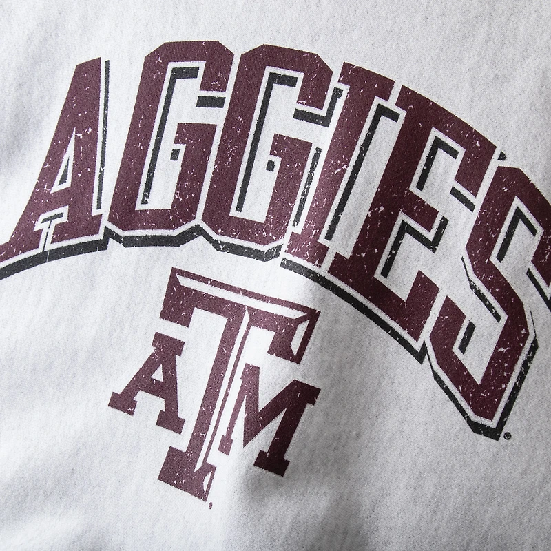 Sweat-shirt Champion Texas A&M Aggies Arch Over Logo Reverse Weave pour homme, gris