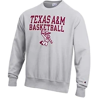 Sweat-shirt Champion gris pour homme, modèle Ol' Sarge Basketball des Texas A&M Aggies.