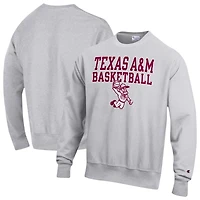 Sweat-shirt Champion gris pour homme, modèle Ol' Sarge Basketball des Texas A&M Aggies.