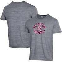 T-shirt de football tri-blend gris Champion pour homme Texas A&M Aggies Ol' Sarge