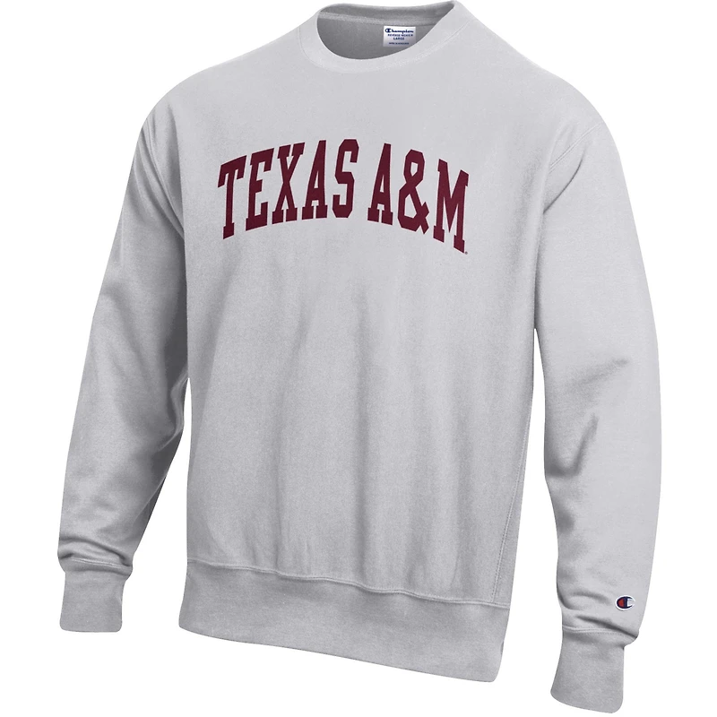 Sweat-shirt en polaire à tissage inversé Champion Gray Texas A&M Aggies pour homme