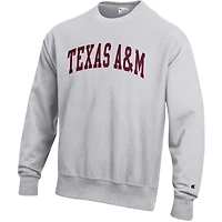 Sweat-shirt en polaire à tissage inversé Champion Gray Texas A&M Aggies pour homme
