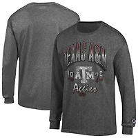 Men's Champion  Heather Charcoal Texas A&M Aggies Bold Long-Sleeve T-Shirt
