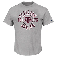 Men's Champion Heather Gray Texas A&M Aggies Big & Tall Circle Logo T-Shirt