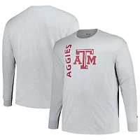 Champion Heather Grey Texas A&M Aggies Big & Tall Mascot T-shirt à manches longues
