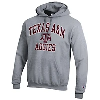 Men's Champion Heather Gray Texas A&M Aggies High Motor Pullover Hoodie
