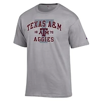 T-shirt universitaire Champion Heather Gray Texas A&M Aggies pour hommes