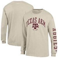 T-shirt à manches longues Champion Heather Oatmeal Texas A&M Aggies Neutral Arch pour homme