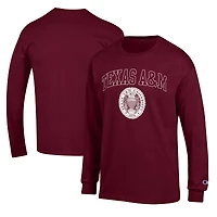 T-shirt à manches longues Champion Maroon Texas A&M Aggies 12e homme pour hommes