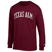 Men's Champion  Maroon Texas A&M Aggies Basic Arch Long Sleeve T-Shirt
