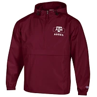 Men's Champion Maroon Texas A&M Aggies Delay Packable Half-Zip Jacket