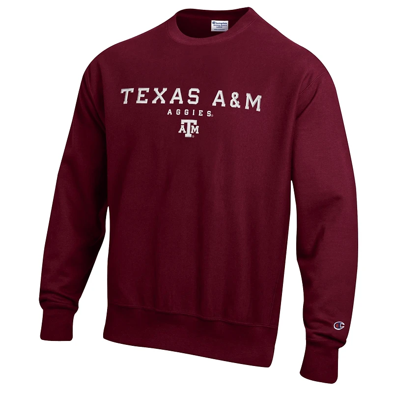 Men's Champion  Maroon Texas A&M Aggies Relentless Reverse Weave Sweatshirt