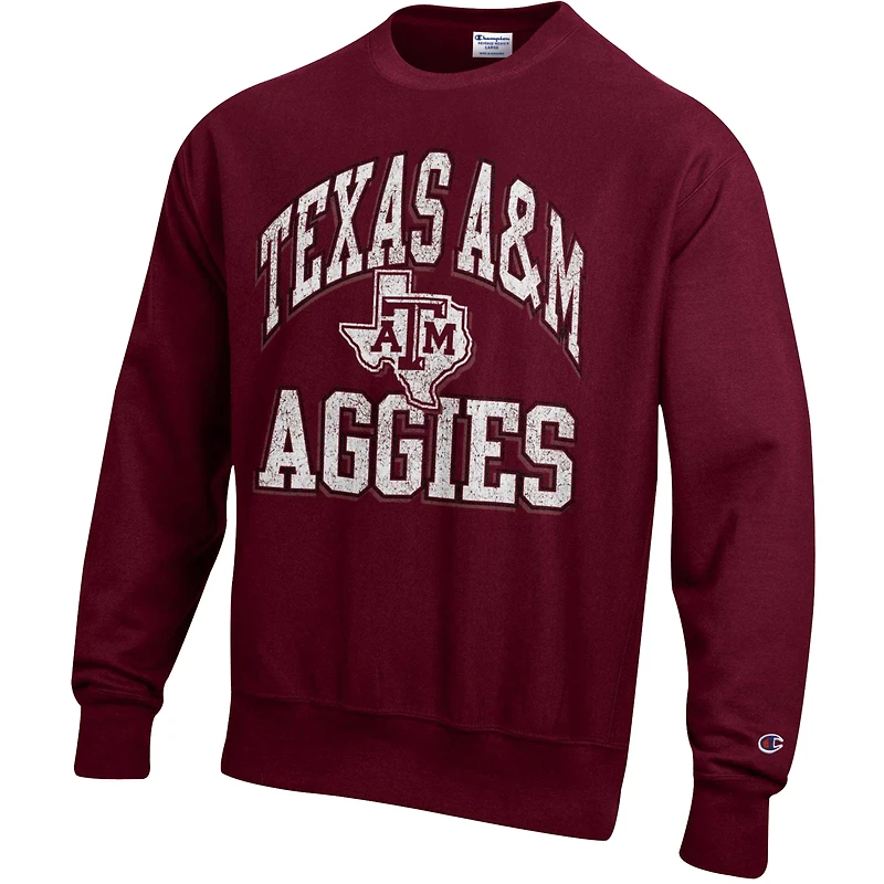 Sweat-shirt à enfiler tissage inversé Late Night Champion Maroon Texas A&M Aggies pour homme
