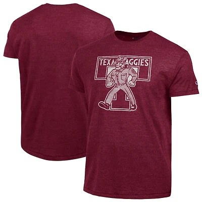 T-shirt Champion marron pour homme Texas A&M Aggies Vintage Triumph Tri-Blend