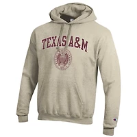 Sweat à capuche Champion Oatmeal Texas A&M Aggies 12e homme pour hommes