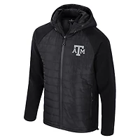 Veste à capuche entièrement zippée pour homme Colosseum Black Texas A&M Aggies Block The Sun