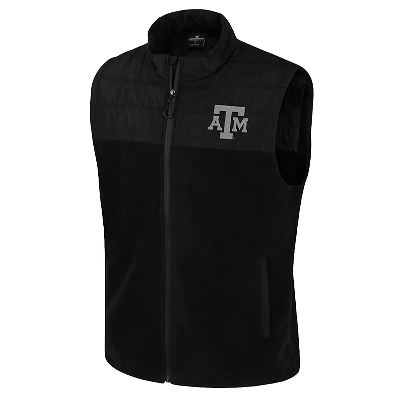 Gilet zippé noir pour homme Colosseum Texas A&M Aggies Block The Sun