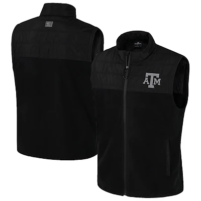 Gilet zippé noir pour homme Colosseum Texas A&M Aggies Block The Sun