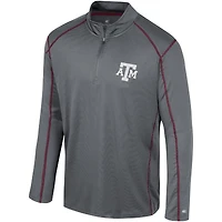 Colosseum Black Texas A&M Aggies Cameron Coupe-vent à quart de zip pour homme