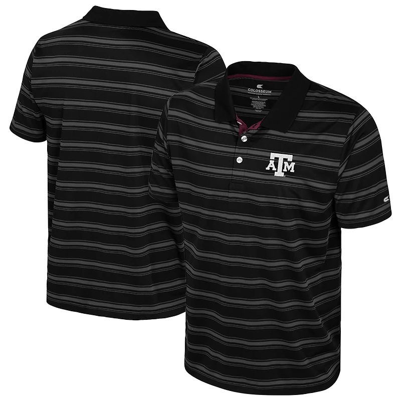 Men's Colosseum  Black Texas A&M Aggies Milk Steak Polo