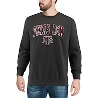 Men's Colosseum Charcoal Texas A&M Aggies Arch & Logo Crew Neck Sweatshirt