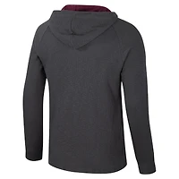T-shirt à capuche manches longues Henley Dujour Ralgan pour homme, anthracite, Texas A&M Aggies