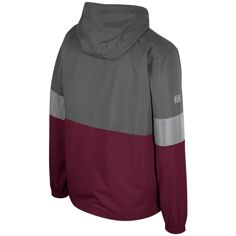 Veste entièrement zippée Colosseum Charcoal Texas A&M Aggies Miles pour hommes