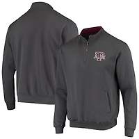 Veste Colosseum Charcoal Texas A&M Aggies Tortugas Logo Quarter-Zip pour homme
