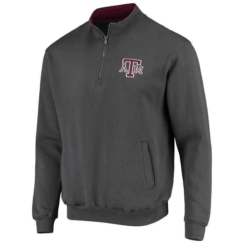 Men's Colosseum Charcoal Texas A&M Aggies Tortugas Logo Quarter-Zip Jacket