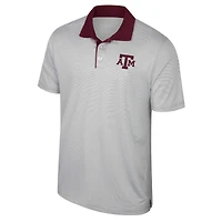 Polo rayé Texas A&M Aggies Big & Tall Tuck pour hommes, gris Colosseum
