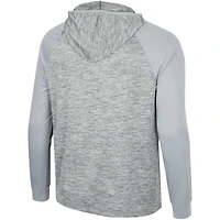 Colosseum Grey Texas A&M Aggies Cybernetic Raglan Quarter-Zip Hooded Top