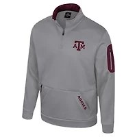 Men's Colosseum Gray Texas A&M Aggies Mainframe Quarter-Zip Fleece Jacket