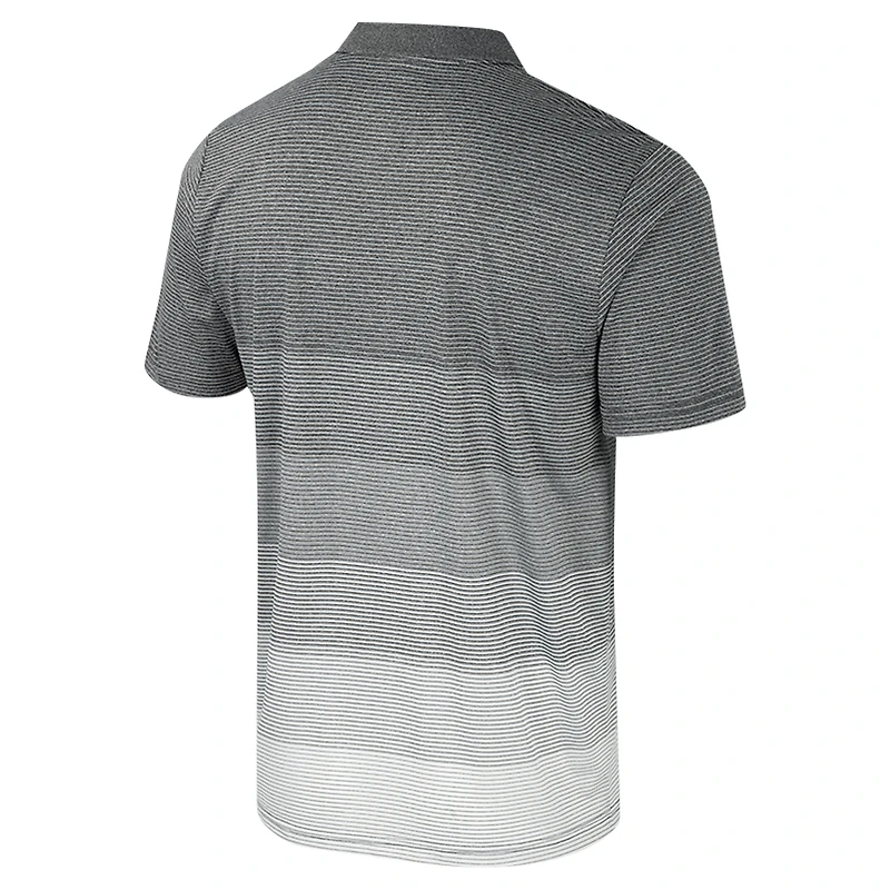 Polo rayé en maille gris Colosseum pour homme Texas A&M Aggies