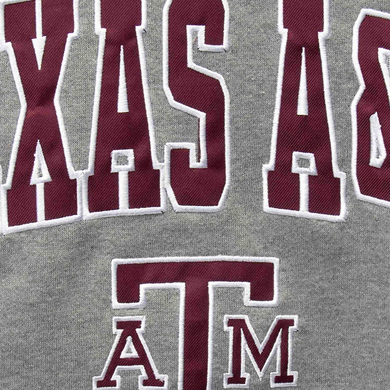 Colosseum gris chiné Texas A&M Aggies Arch & Logo Crew Neck Sweat-shirt pour homme