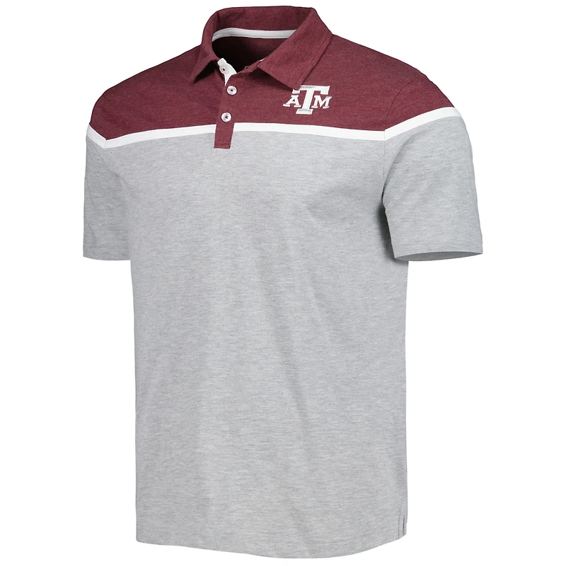 Polo Colosseum Heather Grey Texas A&M Aggies Chamberlain pour homme