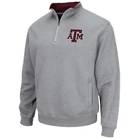 Men's Colosseum Heathered Gray Texas A&M Aggies Tortugas Team Logo Quarter-Zip Jacket