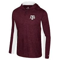 Men's Colosseum Maroon Texas A&M Aggies Always Sunny Quarter-Zip Hoodie