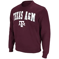 Men's Colosseum Maroon Texas A&M Aggies Arch & Logo Pullover Sweatshirt