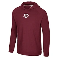 Men's Colosseum Maroon Texas A&M Aggies Back Business Long Sleeve Raglan Hooded T-Shirt
