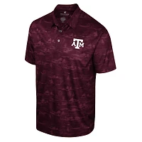 Men's Colosseum Maroon Texas A&M Aggies Daly Print Polo