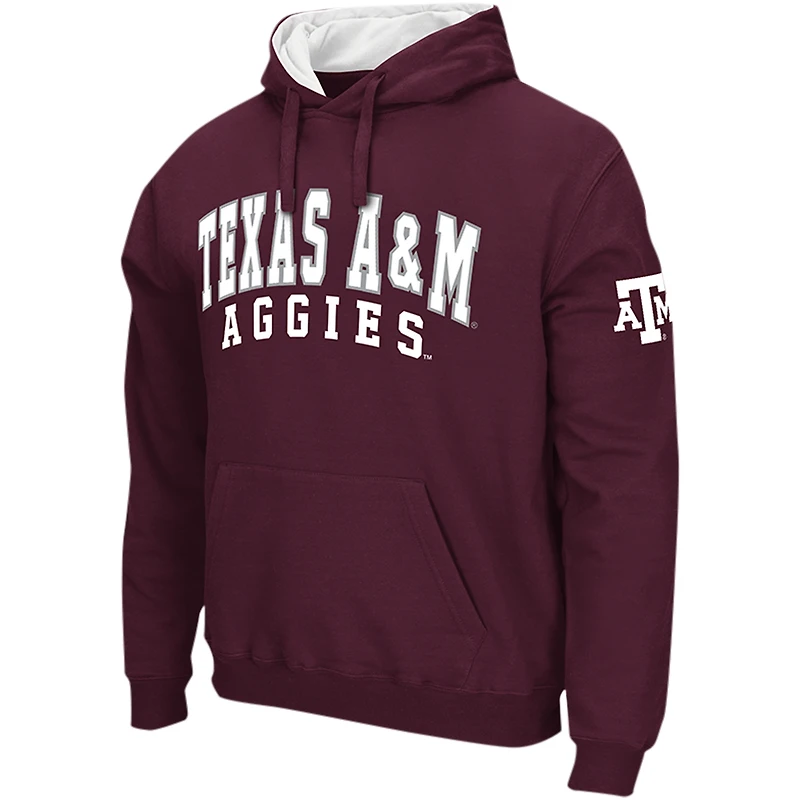 Men's Colosseum Maroon Texas A&M Aggies Double Arch Pullover Hoodie