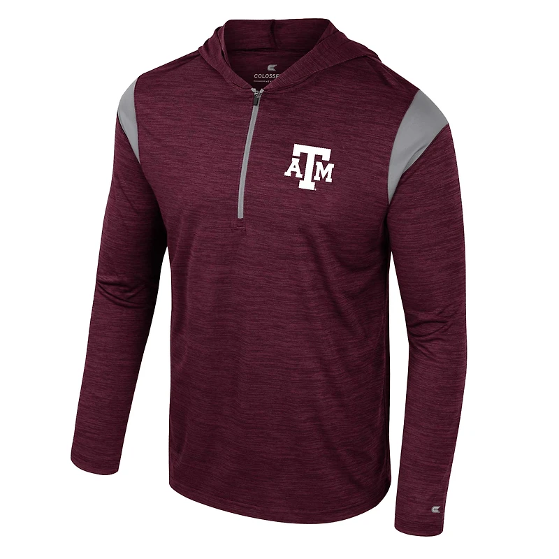 Coupe-vent à demi-zip Colosseum Maroon Texas A&M Aggies Dozer pour homme
