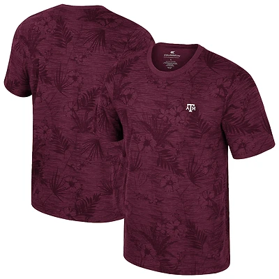 T-shirt à imprimé floral pour homme Colosseum Bordeaux Texas A&M Aggies