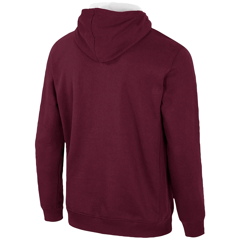 Sweat à capuche demi-zip Colosseum Texas A&M Aggies marron pour homme