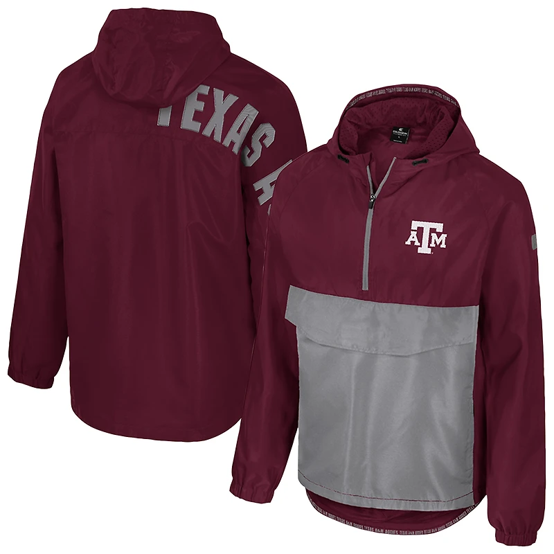 Men's Colosseum Maroon Texas A&M Aggies Reloaded Anorak Half-Zip Jacket