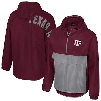 Men's Colosseum  Maroon Texas A&M Aggies Reloaded Anorak Half-Zip Jacket