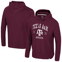 Sweat à capuche délavé marron Colosseum pour homme Texas A&M Aggies Simoleans