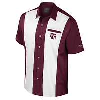 Chemise boutonnée de bowling Texas A&M Aggies Strike pour homme, couleur marron Colosseum