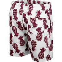 Men's Colosseum White/Maroon Texas A&M Aggies Pineapple Swim Shorts